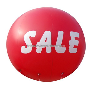 Happy Walk Commercial Outdoor Inflatable Helium Red Ballon Customized LOGO with LED Light Inflatable Sky Advertising balloon