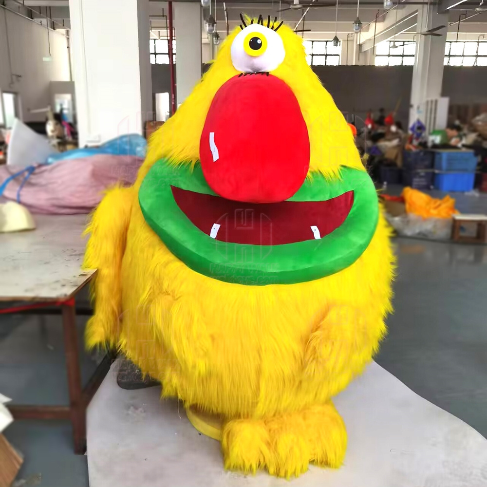 New product Customized Inflatable yellow  inflatable monster plush cartoon Cosplay walking Animal inflatable mascot costume