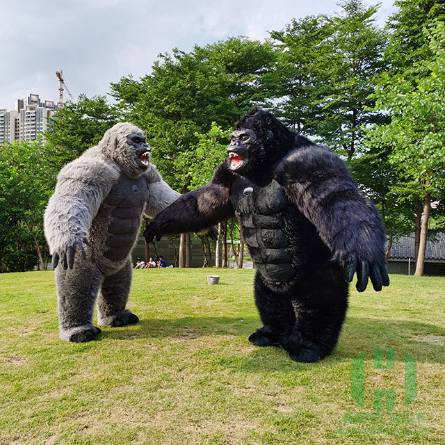 2.6m Custom King Kong Monkey Gorilla Mascot Costume Unisex Plush Inflatable Gorilla Mascot Costume Suit for Adults for Carnival