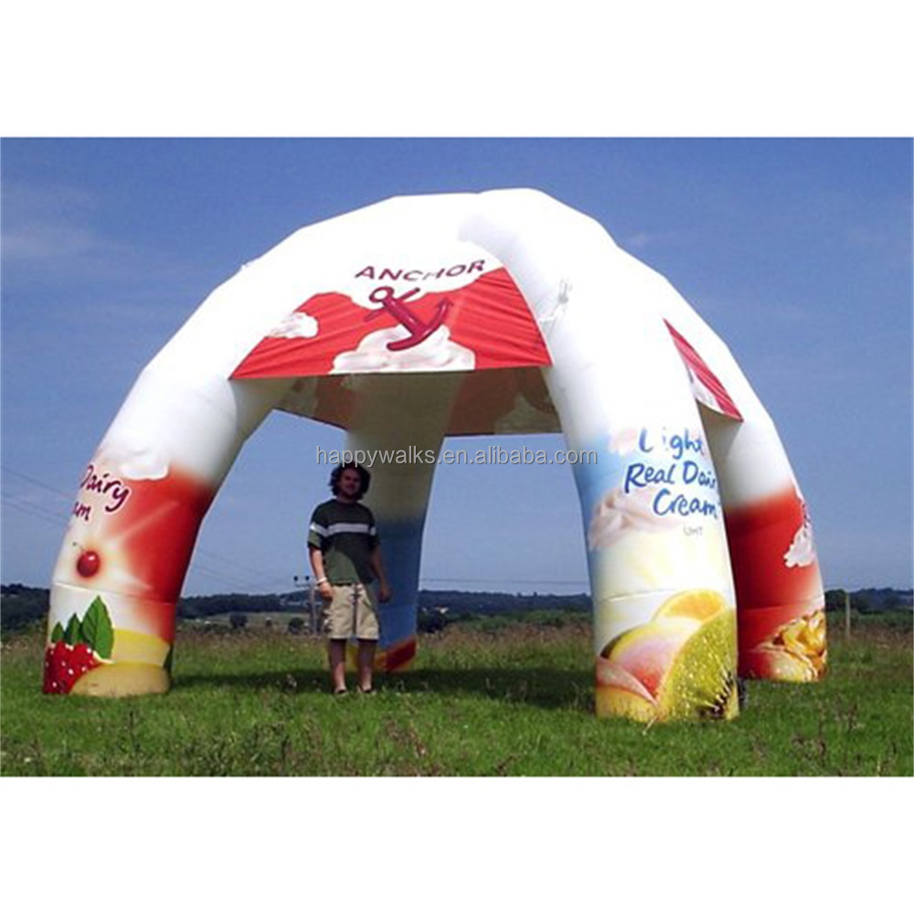 Commercial rainbow canopy outdoor octopus spider inflatable camping tent stall sunshade inflatable tent