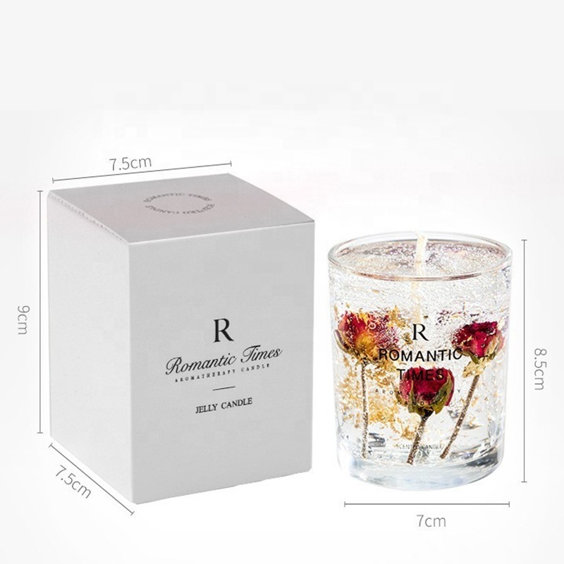 scented gel wax candle flowers transparent customizable fragrance scented candle