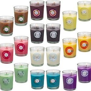 20 Pack Strong Scented Candles Gift Set With 10 Fragrances For Home and Women Aromatherapy Soy Wax Glass Jar Candle