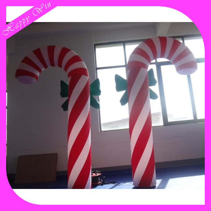 Competitive price giant inflatable candy cane christmas decoration inflatable candy cane for sale