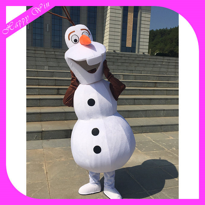 Softy plush frozen sister mascot walking frozen sister olaf mascot costume for advertising