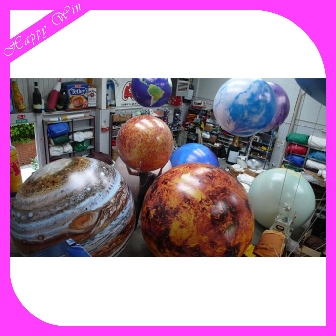 Advertising inflatable globe balloon with lighting,led inflatable planets balloon for hanging