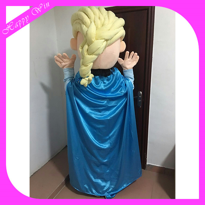 Frozen sister Elsa princess mascot walking frozen Elsa princess walking costume for sale