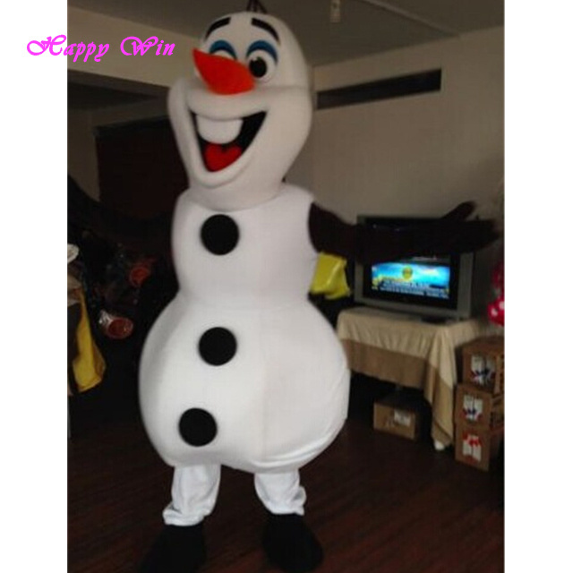 Cartoon cute snowman olaf mascot costume for adult/frozen olaf costume for sale