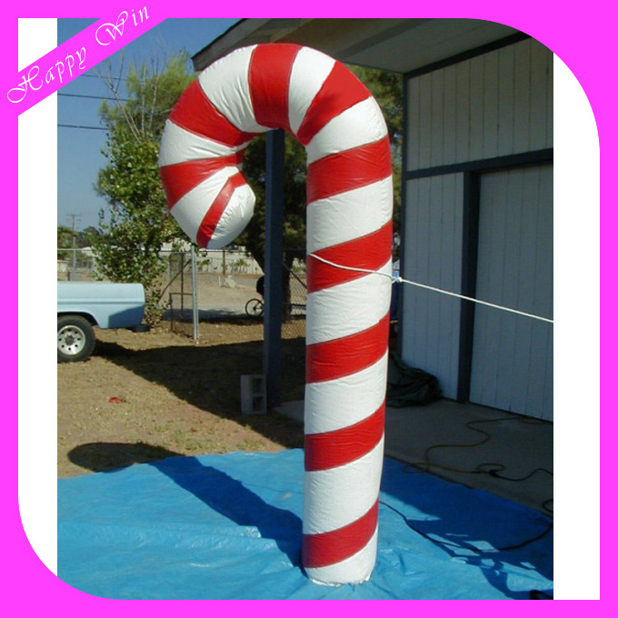 Competitive price giant inflatable candy cane christmas decoration inflatable candy cane for sale