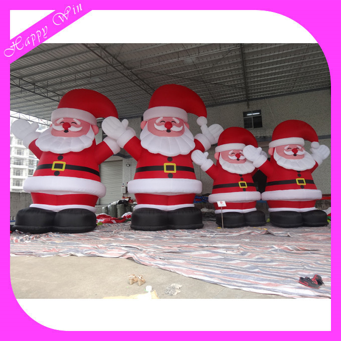 Commercial Lovely Inflatable giant moving santa claus Large Inflatable Santa Claus For Decorations