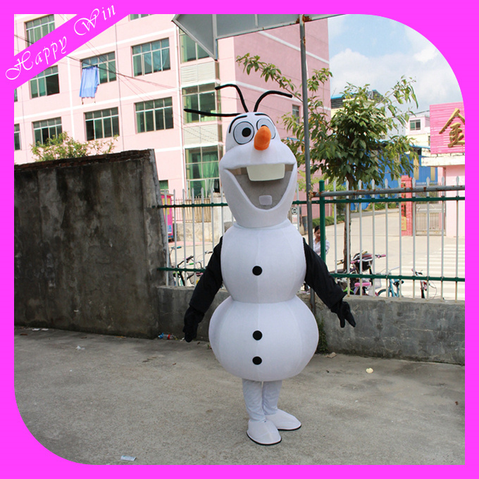 Softy plush frozen sister mascot walking frozen sister olaf mascot costume for advertising