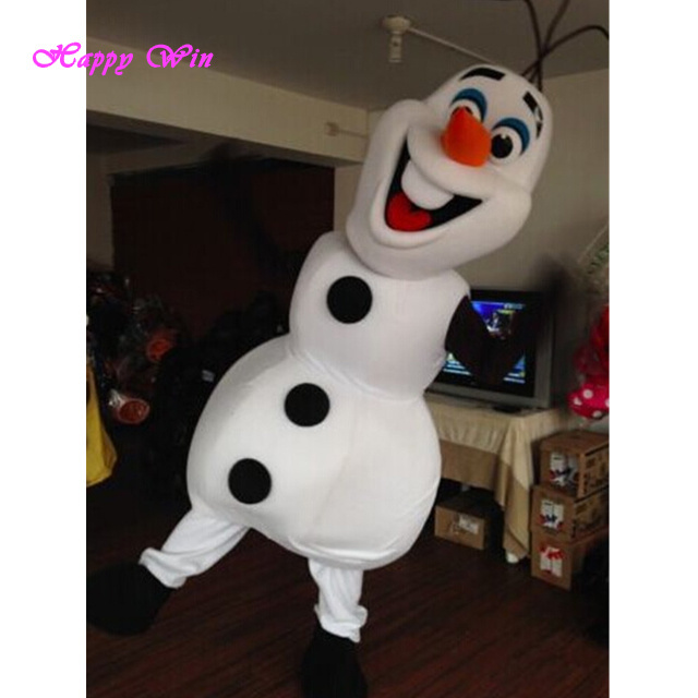 Cartoon cute snowman olaf mascot costume for adult/frozen olaf costume for sale