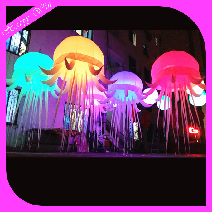 Attractive Led Lighting Decorating Inflatable Jellyfish Balloon wedding lighted balloons