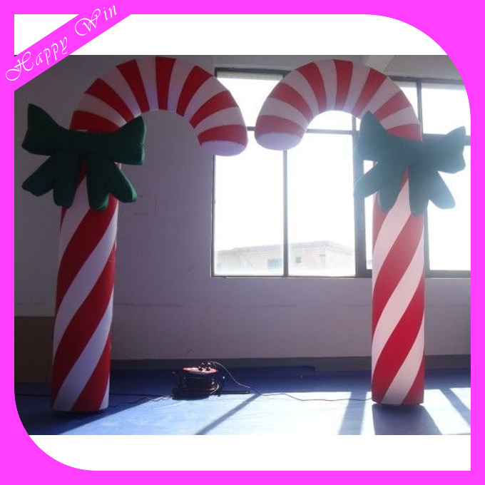 Competitive price giant inflatable candy cane christmas decoration inflatable candy cane for sale