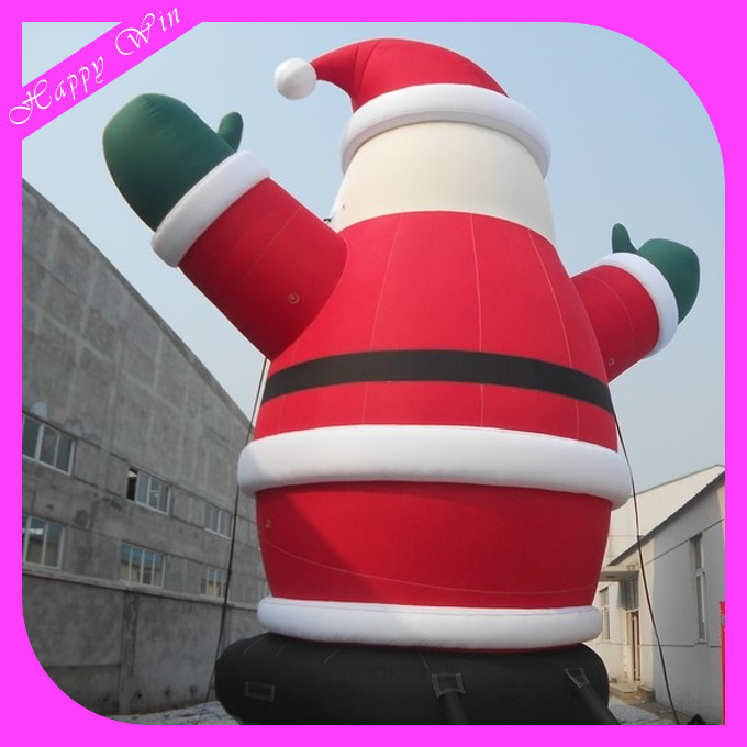 Commercial Lovely Inflatable giant moving santa claus Large Inflatable Santa Claus For Decorations