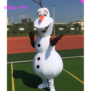 Softy plush frozen sister mascot walking frozen sister olaf mascot costume for advertising