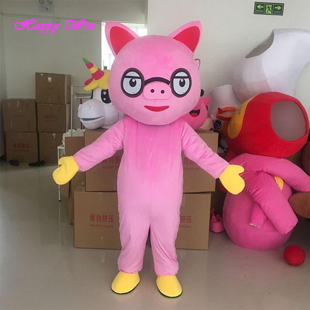 Lovely pink pig costume adult mascot Customized sexy adult pig mascot costume