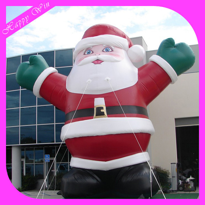 Commercial Lovely Inflatable giant moving santa claus Large Inflatable Santa Claus For Decorations