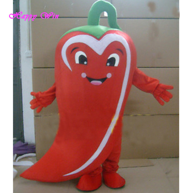 Customize red pepper mascot costume, funny plush vegetable mascot costume for adults