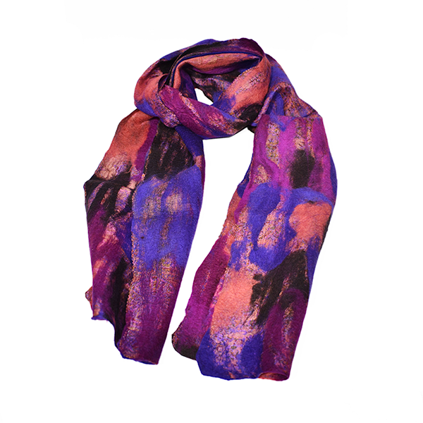 Torquise Saree and merino wool mixed scarf/Hot selling merino wool and silk saree mixed scarf/Hand Made scarf