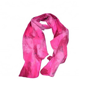 Fair made Felt scarf/Merino wool and recycled saree Felted scarf