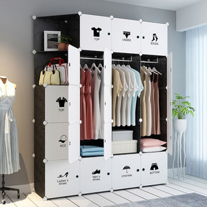 8 Tiers Utility Wardrobe Clothes Storage Organizer Cabinet Tower Stackable Shelves Holds 40 Pairs Of clothe