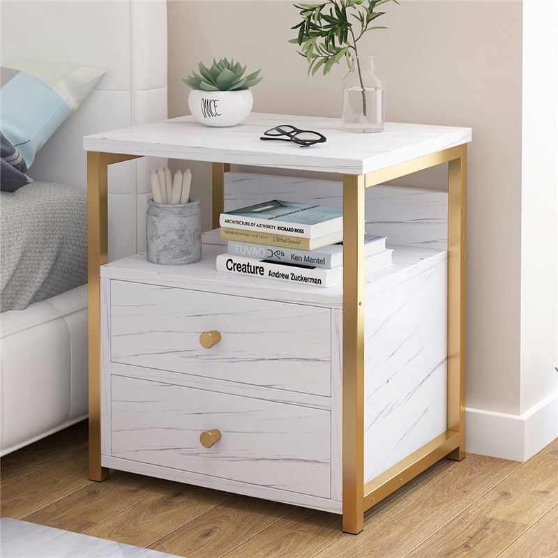 Best selling Multifunctional Smart Furniture Bedroom Nightstands Bed Side Table With Charge