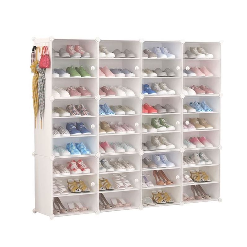 Foldable Dustproof Compartment 6 Grids Storage Box Transparent Shoe Cabinet Storage Shoe Box With Clear Window Accessories