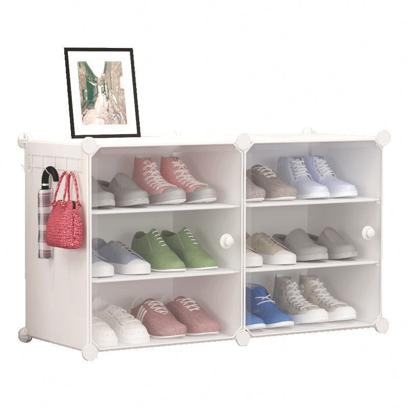 Foldable Dustproof Compartment 6 Grids Storage Box Transparent Shoe Cabinet Storage Shoe Box With Clear Window Accessories