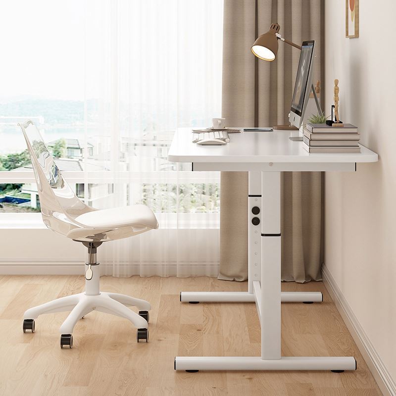 China Supplier Home Office Height Adjustable Office Desk Moving Computer Desk On Wheels