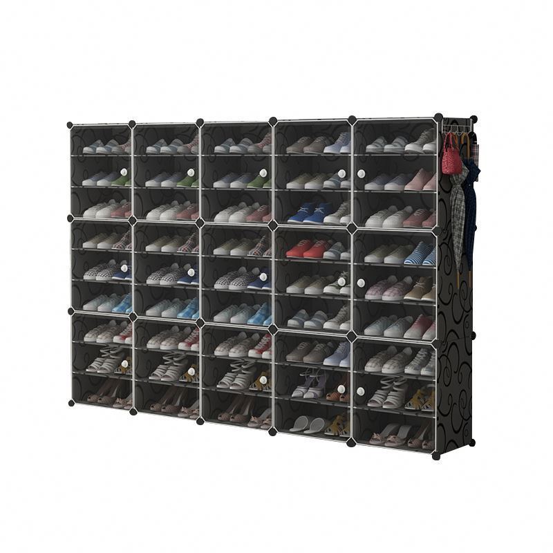 Tribesigns Black Large Capacity Shoe Cabinet High Quality Wholesale PP Entryway Shoe Rack