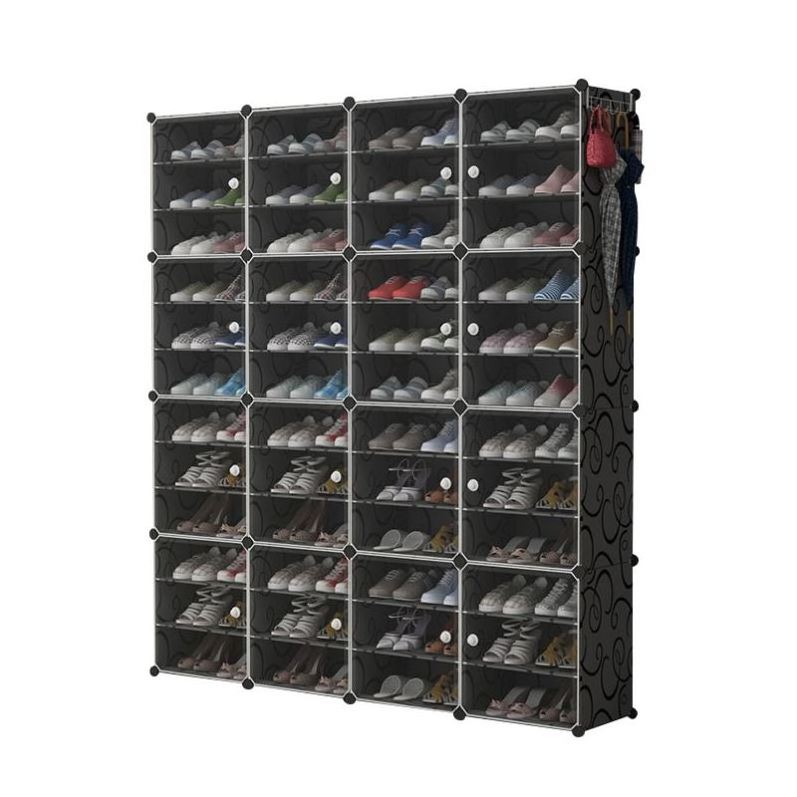 Tribesigns Black Large Capacity Shoe Cabinet High Quality Wholesale PP Entryway Shoe Rack