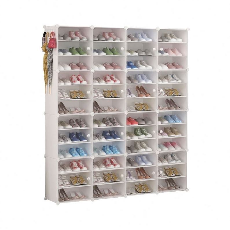 Hot Selling 16 Pairs 8 Tier Wall Mounted Cabinet Kindergarten Rack Shoe Racks Made In China