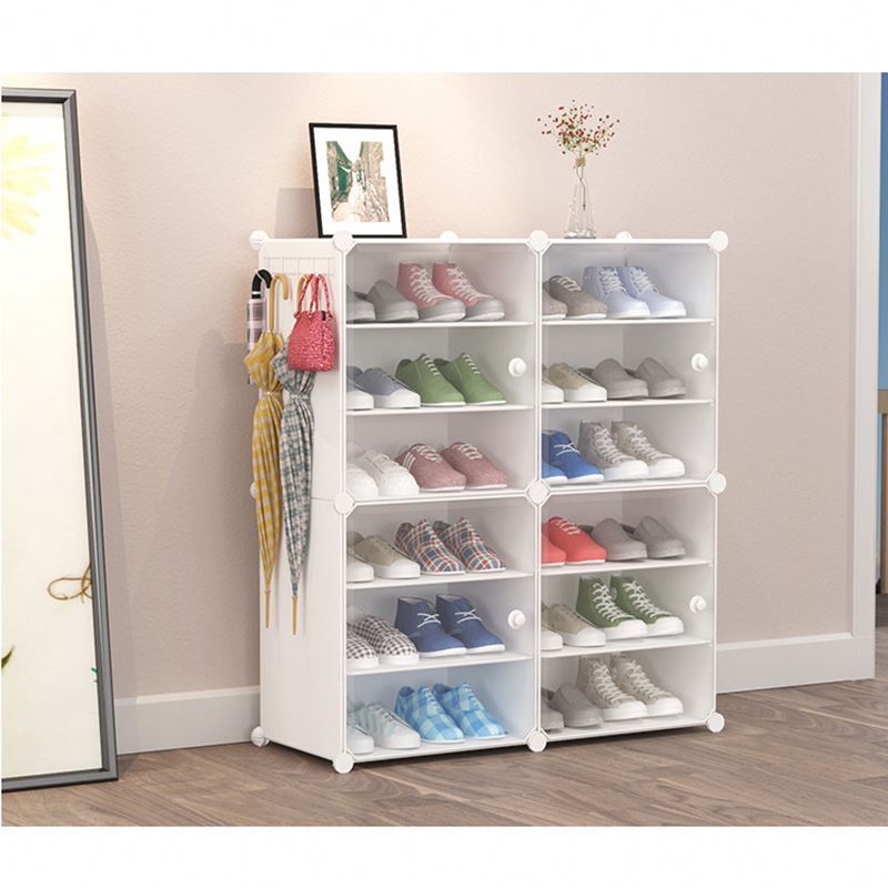 Plastic Shoes Holder Wall Mounted Shoe Organizer For Living Room Bathroom Door Space Saving Shoe Rack Cabinet