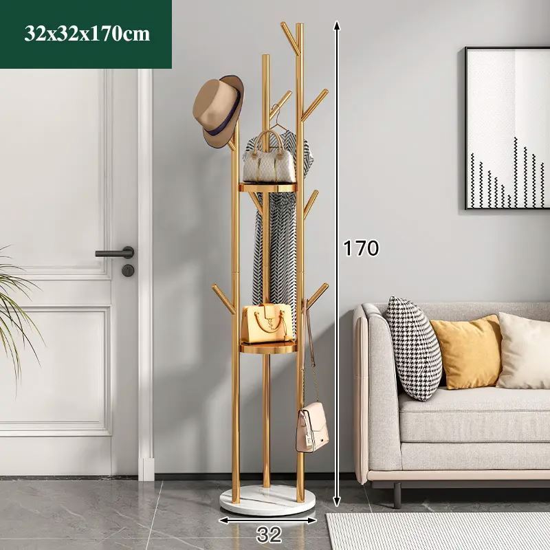 New Design Tree Shaped Metal Coat Rack Industrial Style Floor Standing Hat Hanger Hanging Stand Coat Rack