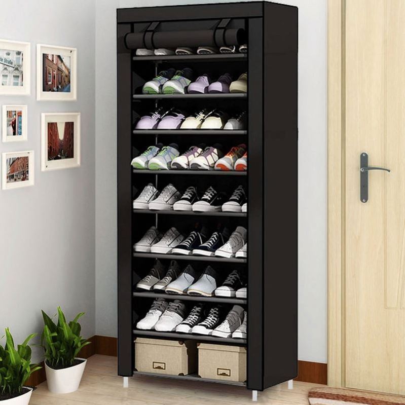 Transparent Window Flip Vented Foldable Stackable Rack Adjustable Shoe Slots Space Saver Underbed Shoe Storage Box