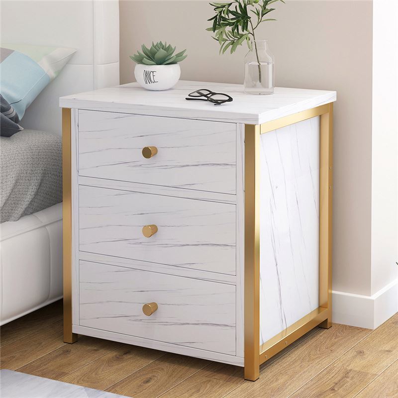 Modern Irregular golden side table Italian luxury furniture design center table with wheels gold stainless steel Nightstand