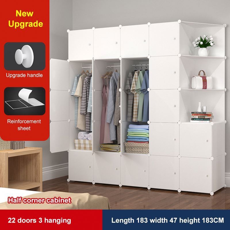 Multifunction Fold Zipper Fabric Wardrobes Storage Modern Cabinet Stackable Portable Clothes Folding Foldable Organizer Wardrobe