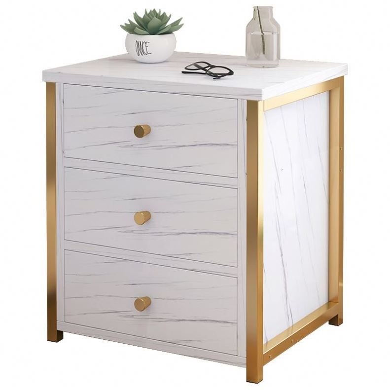 Top Nightstand Hidden Compartment Open Storage Shelf for Living Room Wood End Table