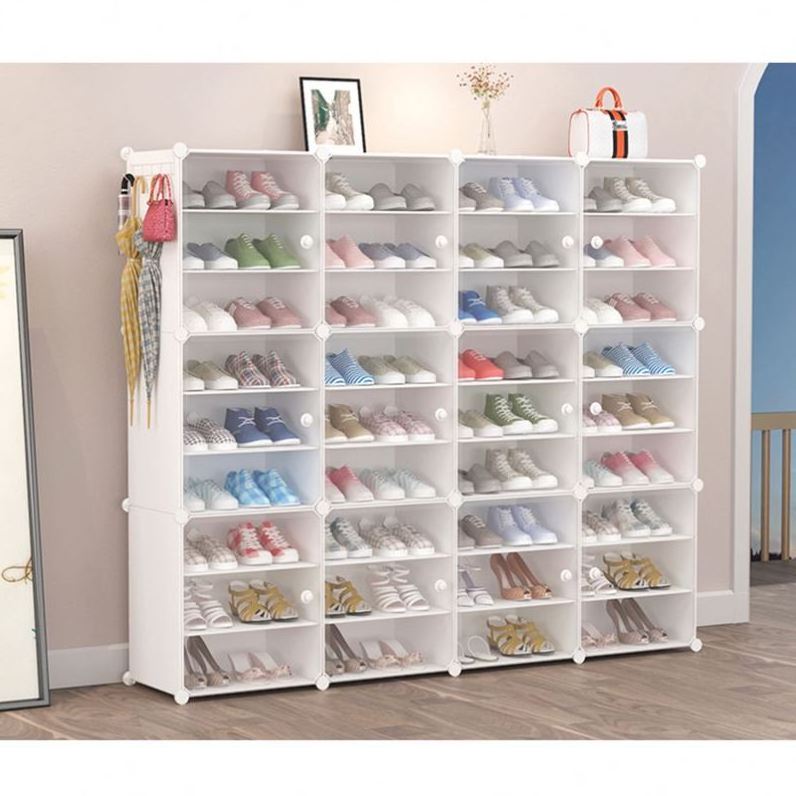 5/7/10 Tiers Non-Woven Shoe Rack With Dustproof Cover Fabric Space Saving Shoe Storage Rack Dust-Proof Shoe Cabinet