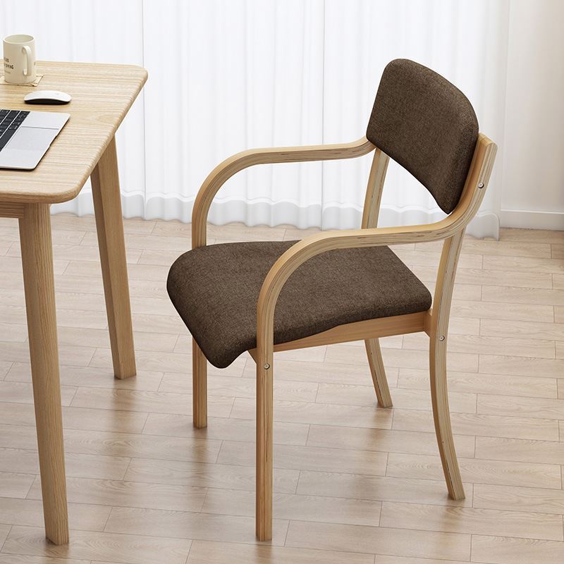 Modern Japanese Style Wood Floor Tea Chair Solid Wood Floor Chair With Back Support For Washitsu