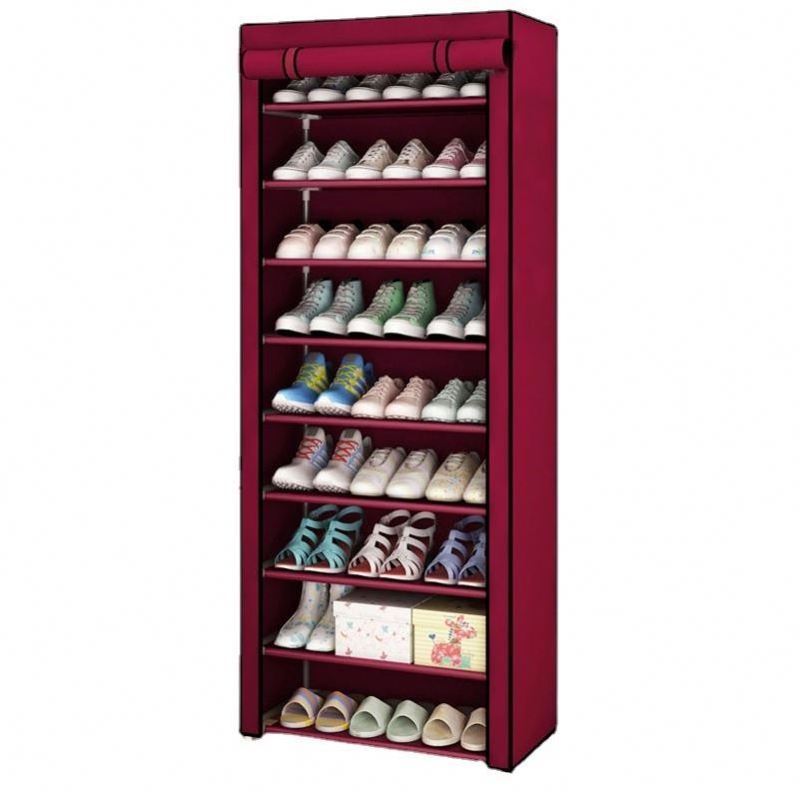 Clear Magnet  Drop Front Shoe Storage Box Non-woven Fabric Transparent Display Shoe Boxes Stackable Organizer