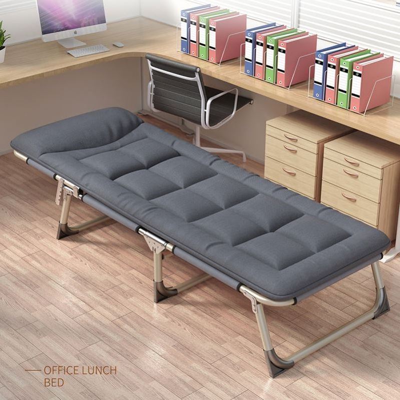 Multifunctional Mobile Lunch Break Folding Bed Home Office Burlap Two-Fold Simple Bed Cabinet Folding Bed