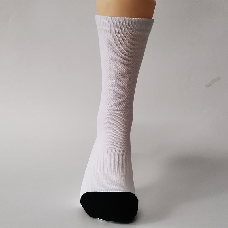 custom white blank polyester sublimation socks