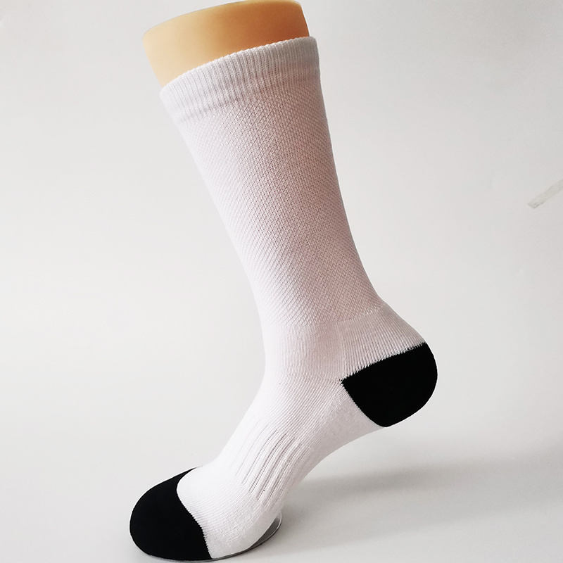 custom white blank polyester sublimation socks