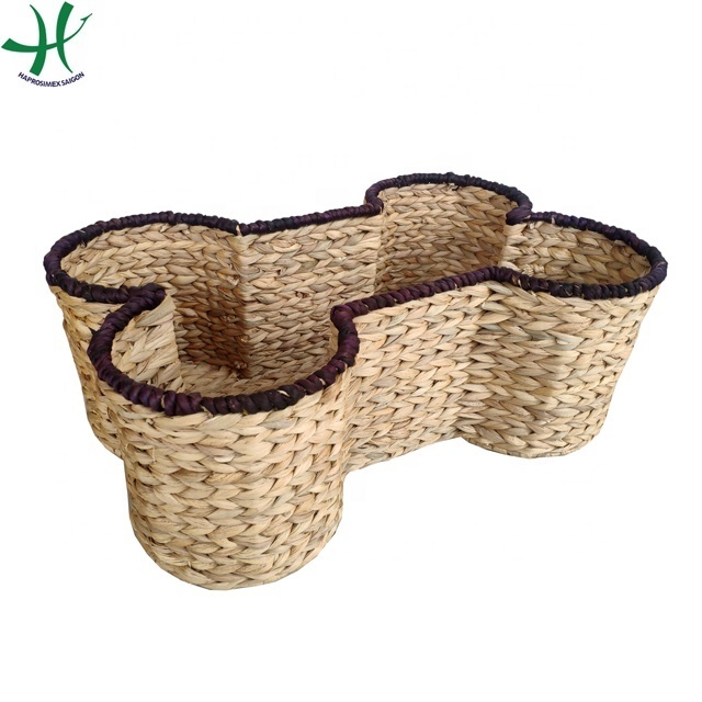 Bone Pet Storage Collection Bone Shape Water Hyacinth Toy Basket baby blanket laundry basket