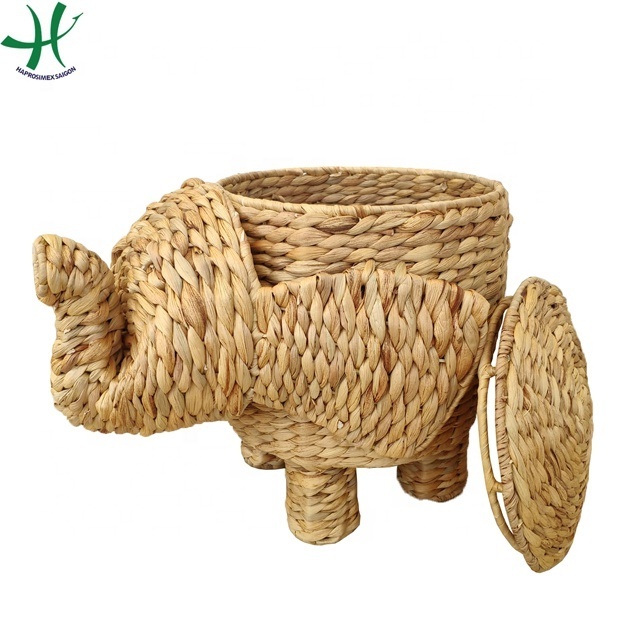 Bone Pet Storage Collection Bone Shape Water Hyacinth Toy Basket baby blanket laundry basket