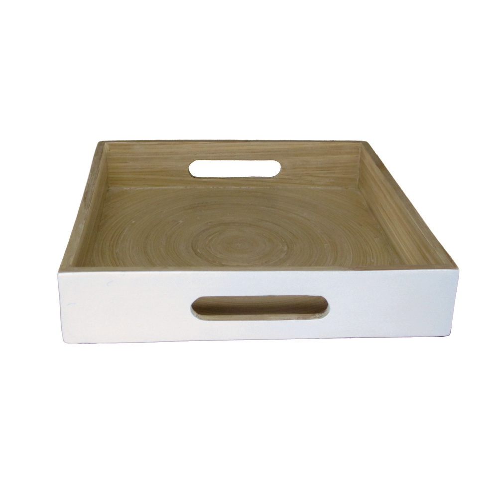 Bamboo tray with handle hole best quality premium standard made in Vietnam cheap tray use for house hold kitchen serving tray