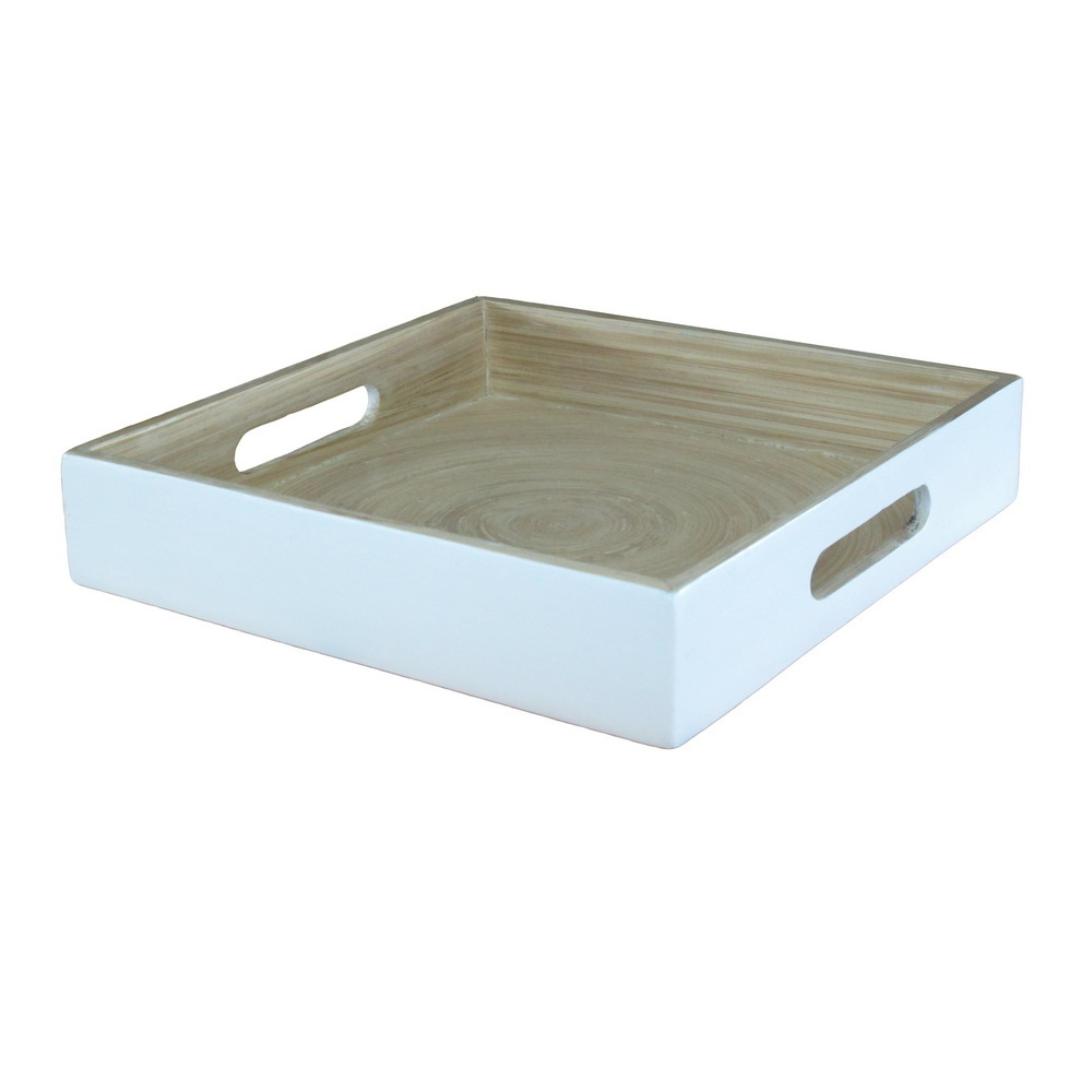 Bamboo tray with handle hole best quality premium standard made in Vietnam cheap tray use for house hold kitchen serving tray