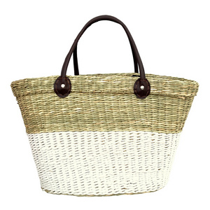 Best High quality cheap price made by hand wholesale seagrass storage basket with handles woven bag