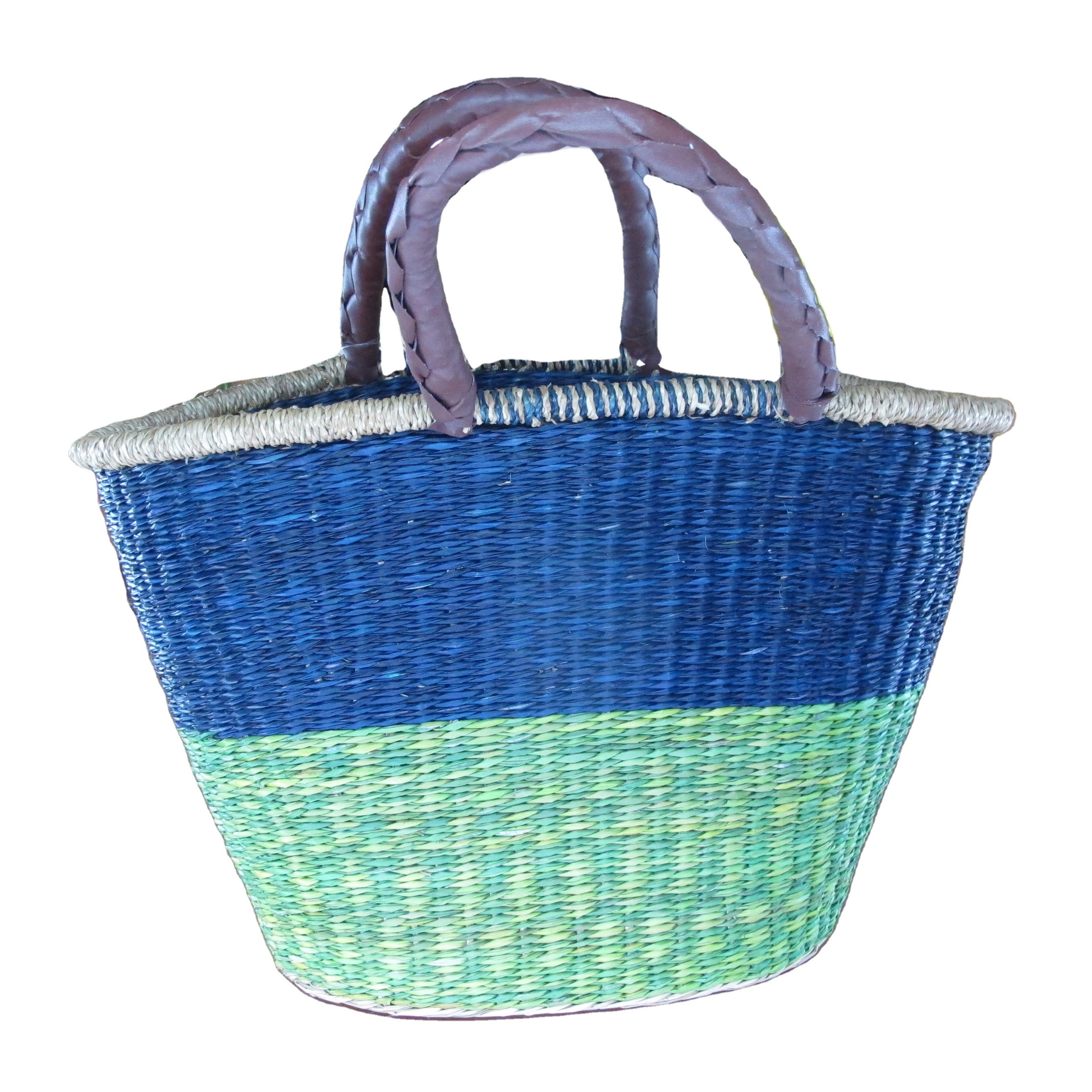 High quality cheap price made by hand wholesale seagrass storage basket with handles woven basket natural baskets and trays